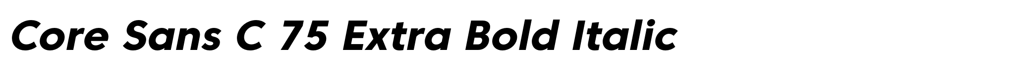 Core Sans C 75 Extra Bold Italic image